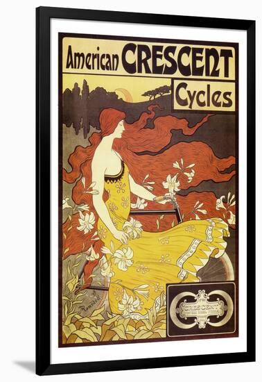 American Crescent Cycles-Alphonse Mucha-Framed Art Print