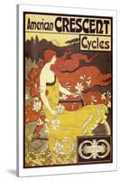 American Crescent Cycles-Alphonse Mucha-Stretched Canvas