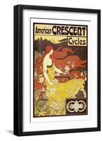 American Crescent Cycles-Alphonse Mucha-Framed Art Print