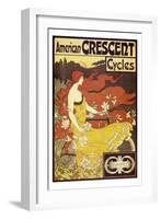 American Crescent Cycles-Alphonse Mucha-Framed Art Print