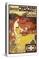 American Crescent Cycles-Alphonse Mucha-Stretched Canvas