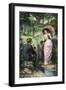 American Daily Life: Romance in a Wood, a Young Man Makes His Declaration of Love to a Beautiful An-null-Framed Giclee Print