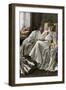 American Daily Life: Two Young Women in Conversation, Sharing Confidences, circa 1900. Colour Engra-null-Framed Giclee Print