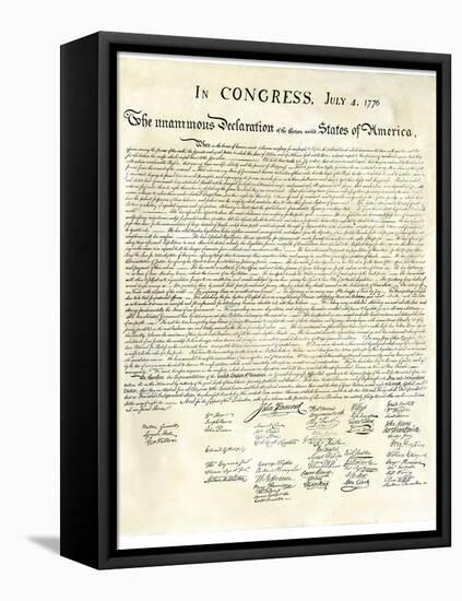 American Declaration of Independence, c.1776-null-Framed Stretched Canvas