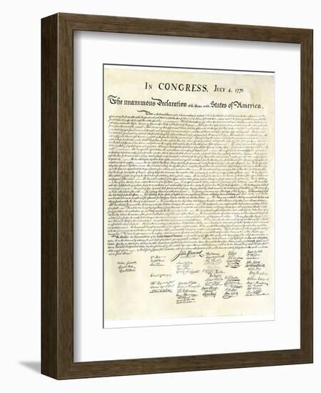 American Declaration of Independence, c.1776-null-Framed Premium Giclee Print