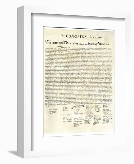 American Declaration of Independence, c.1776-null-Framed Premium Giclee Print