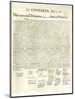 American Declaration of Independence, c.1776-null-Mounted Premium Giclee Print
