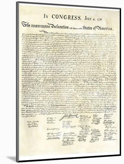 American Declaration of Independence, c.1776-null-Mounted Premium Giclee Print