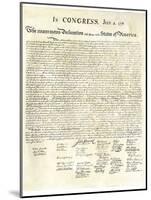 American Declaration of Independence, c.1776-null-Mounted Giclee Print