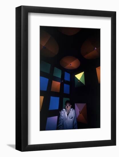 American Designer Ken Isaacs Inside His Invention, the Knowledge Box, Chicago, IL, 1962-Robert Kelley-Framed Photographic Print