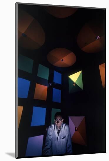 American Designer Ken Isaacs Inside His Invention, the Knowledge Box, Chicago, IL, 1962-Robert Kelley-Mounted Photographic Print