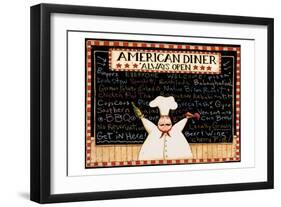 American Diner-Dan Dipaolo-Framed Art Print