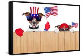 American Dogs-Javier Brosch-Framed Stretched Canvas