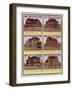 American Domestic Houses-null-Framed Art Print