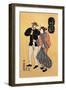 American Drinking with Japanese Courtesan-null-Framed Art Print