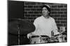 American Drummer Gene Calderazzo Playing at the Fairway, Welwyn Garden City, Hertfordshire, 2003-Denis Williams-Mounted Photographic Print