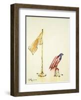 American Eagle Acquires Us Flag Colouration, 1985-George Adamson-Framed Giclee Print