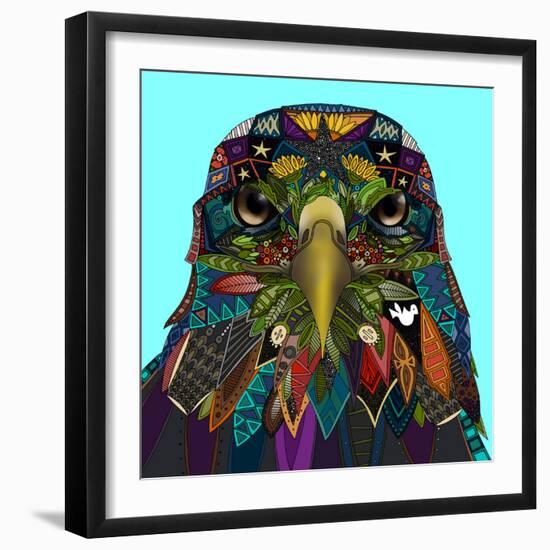 American Eagle Blue-Sharon Turner-Framed Art Print