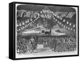 American Engraving Torchlight Parade for the Inauguration of President Rutherford B. Hayes-null-Framed Stretched Canvas