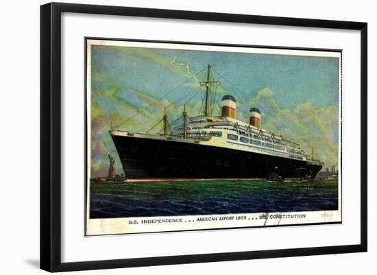 American Export Lines, Dampfer S.S. Independence-null-Framed Giclee Print