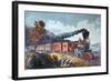 American Express Train, 1864-Currier & Ives-Framed Giclee Print