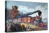 American Express Train, 1864-Currier & Ives-Stretched Canvas