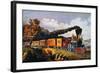 American Express Train-Currier & Ives-Framed Giclee Print