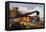 American Express Train-Currier & Ives-Framed Stretched Canvas