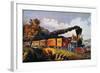 American Express Train-Currier & Ives-Framed Giclee Print