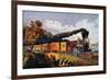 American Express Train-Currier & Ives-Framed Premium Giclee Print