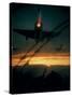 American F-102 Interceptor Fighters Flying Dawn Patrol Mission During Vietnam War-null-Stretched Canvas