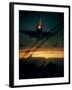 American F-102 Interceptor Fighters Flying Dawn Patrol Mission During Vietnam War-null-Framed Photographic Print