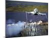 American F-4C Phantom Jet Streaming Contrails After Bombing Viet Cong Stronghold During Vietnam War-Larry Burrows-Mounted Photographic Print