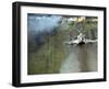 American F4C Phantom Jet Firing Rockets into Viet Cong Stronghold village During the Vietnam War-Larry Burrows-Framed Photographic Print