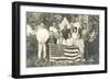 American Family Reunion with Flag-null-Framed Art Print