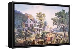 American Farm Scene, 1864-Frances Flora Bond Palmer-Framed Stretched Canvas
