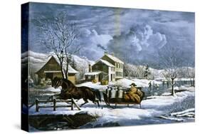 American Farm Scenes No. 4:-Currier & Ives-Stretched Canvas