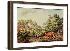 American Farm Scenes, Pub. by Currier and Ives, New York-Frances Flora Bond Palmer-Framed Giclee Print