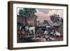 American Farm Yard in the Evening, 1857-Currier & Ives-Framed Giclee Print