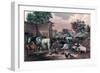 American Farm Yard in the Evening, 1857-Currier & Ives-Framed Giclee Print