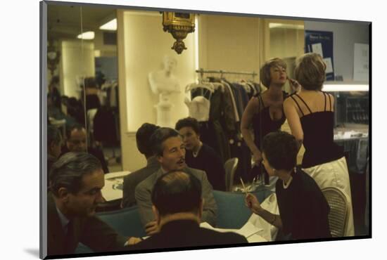 American Fashion Designer Oleg Cassini in His Salon, New York, New York, 1960-Walter Sanders-Mounted Photographic Print