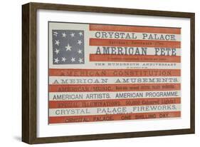 American Fete at Crystal Palace, Saturday, September 17th-null-Framed Giclee Print