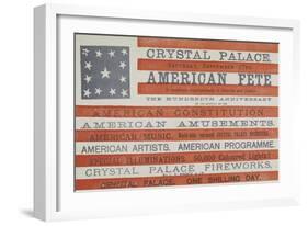 American Fete at Crystal Palace, Saturday, September 17th-null-Framed Giclee Print