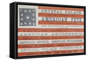 American Fete at Crystal Palace, Saturday, September 17th-null-Framed Stretched Canvas