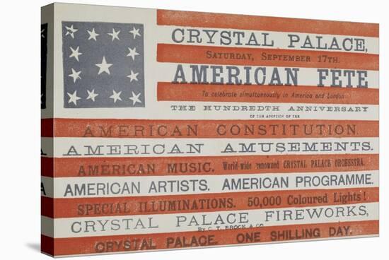 American Fete at Crystal Palace, Saturday, September 17th-null-Stretched Canvas