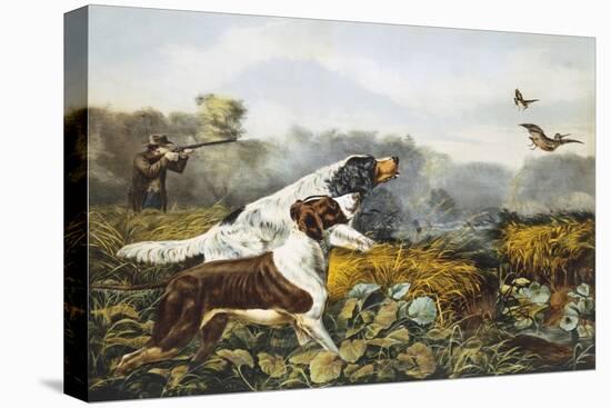 American Field Sports, a Chance For Both Barrels-Currier & Ives-Stretched Canvas