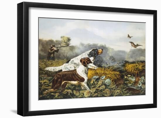 American Field Sports, a Chance For Both Barrels-Currier & Ives-Framed Giclee Print