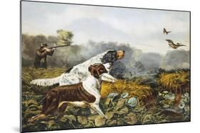 American Field Sports, a Chance For Both Barrels-Currier & Ives-Mounted Giclee Print