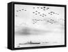 American Fighter Fly in Formation over the Uss Missouri During Surrender Ceremonies-null-Framed Stretched Canvas