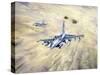 American Fighter Jets During Desert Storm-null-Stretched Canvas